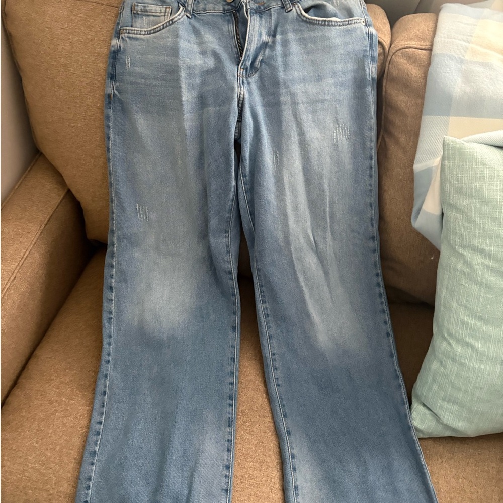 Forever 21 Blue Flare Wide Leg Jeans (never worn)